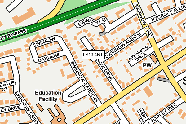 LS13 4NT map - OS OpenMap – Local (Ordnance Survey)