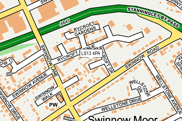 LS13 4PA map - OS OpenMap – Local (Ordnance Survey)