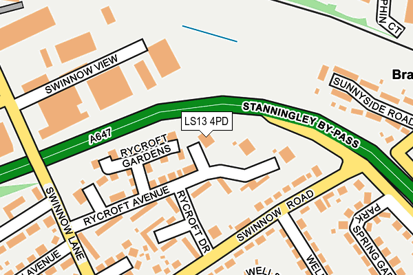LS13 4PD map - OS OpenMap – Local (Ordnance Survey)