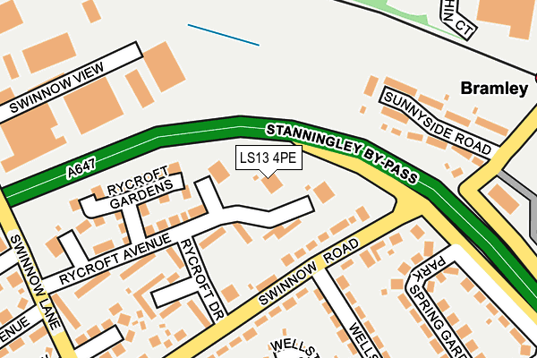LS13 4PE map - OS OpenMap – Local (Ordnance Survey)