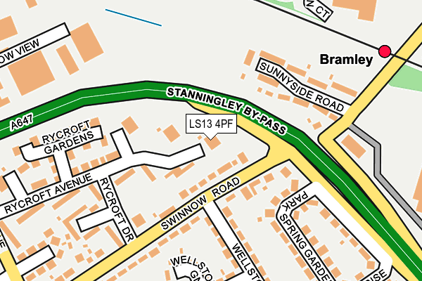 LS13 4PF map - OS OpenMap – Local (Ordnance Survey)