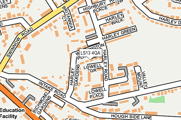 LS13 4QA map - OS OpenMap – Local (Ordnance Survey)