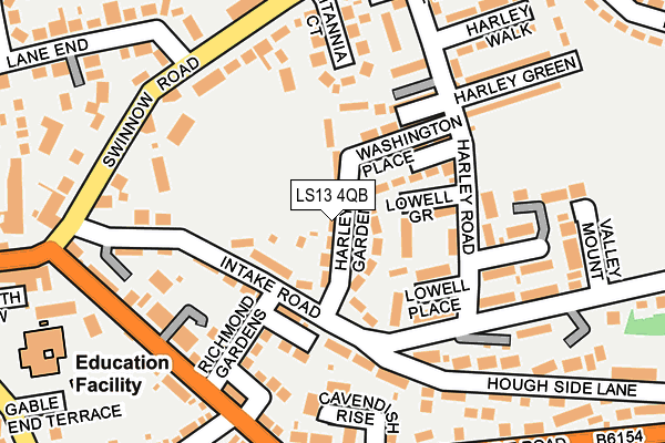 LS13 4QB map - OS OpenMap – Local (Ordnance Survey)