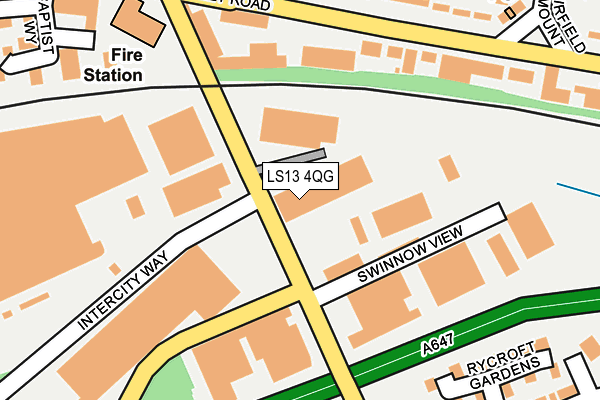 LS13 4QG map - OS OpenMap – Local (Ordnance Survey)