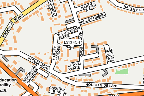 LS13 4QH map - OS OpenMap – Local (Ordnance Survey)