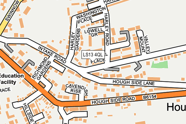 LS13 4QL map - OS OpenMap – Local (Ordnance Survey)