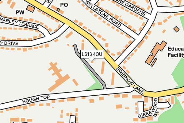 LS13 4QU map - OS OpenMap – Local (Ordnance Survey)