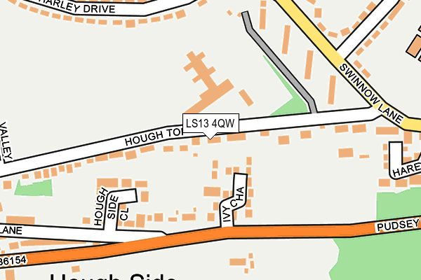 LS13 4QW map - OS OpenMap – Local (Ordnance Survey)