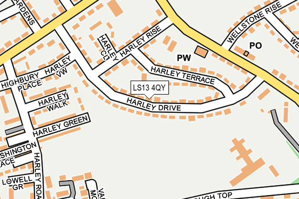 LS13 4QY map - OS OpenMap – Local (Ordnance Survey)