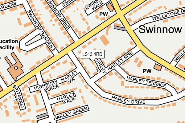 LS13 4RD map - OS OpenMap – Local (Ordnance Survey)