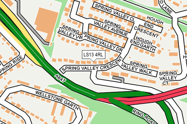LS13 4RL map - OS OpenMap – Local (Ordnance Survey)