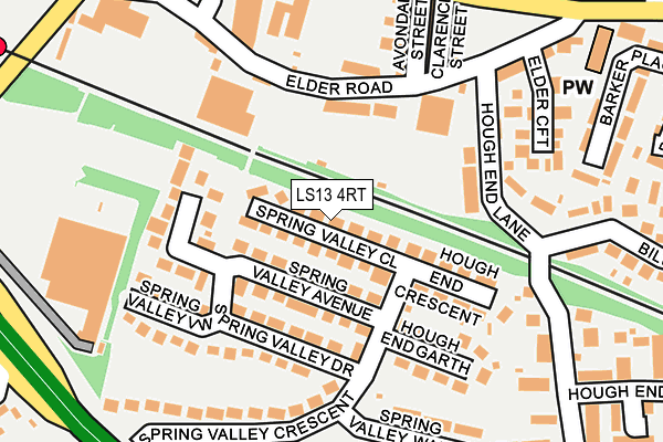 LS13 4RT map - OS OpenMap – Local (Ordnance Survey)