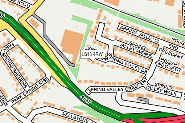 LS13 4RW map - OS OpenMap – Local (Ordnance Survey)