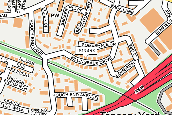 LS13 4RX map - OS OpenMap – Local (Ordnance Survey)