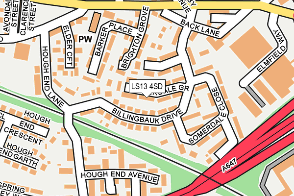 LS13 4SD map - OS OpenMap – Local (Ordnance Survey)