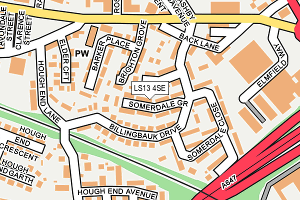 LS13 4SE map - OS OpenMap – Local (Ordnance Survey)