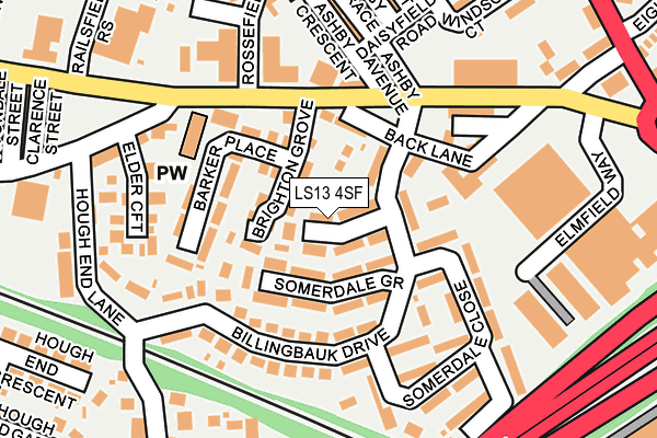 LS13 4SF map - OS OpenMap – Local (Ordnance Survey)