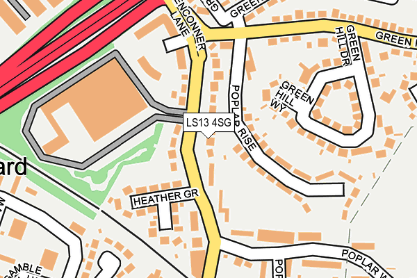 LS13 4SG map - OS OpenMap – Local (Ordnance Survey)