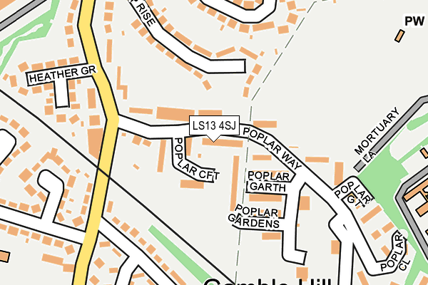 LS13 4SJ map - OS OpenMap – Local (Ordnance Survey)