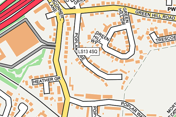 LS13 4SQ map - OS OpenMap – Local (Ordnance Survey)
