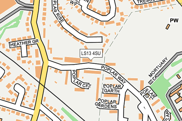 LS13 4SU map - OS OpenMap – Local (Ordnance Survey)