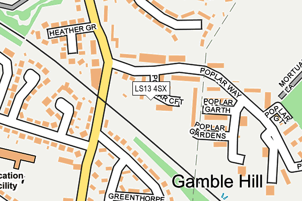 LS13 4SX map - OS OpenMap – Local (Ordnance Survey)