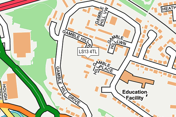 LS13 4TL map - OS OpenMap – Local (Ordnance Survey)