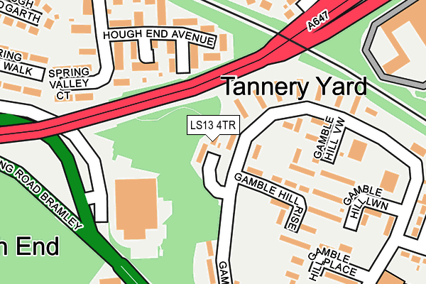 LS13 4TR map - OS OpenMap – Local (Ordnance Survey)