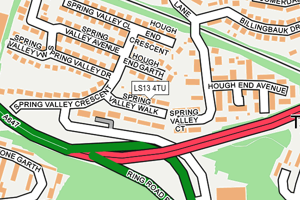 LS13 4TU map - OS OpenMap – Local (Ordnance Survey)