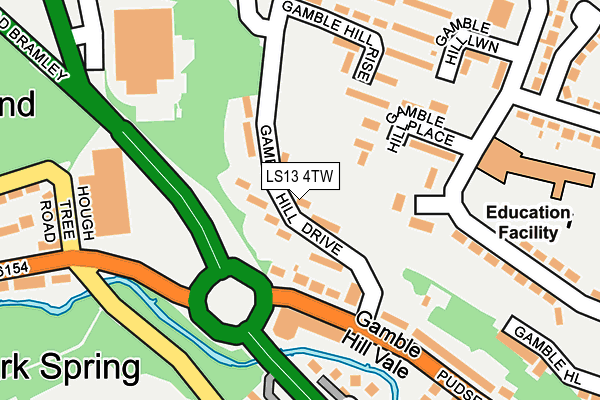 LS13 4TW map - OS OpenMap – Local (Ordnance Survey)