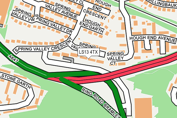 LS13 4TX map - OS OpenMap – Local (Ordnance Survey)