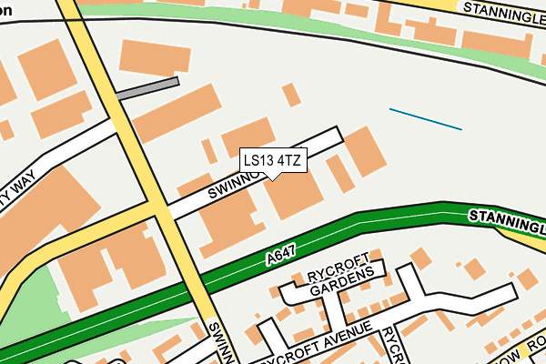 LS13 4TZ map - OS OpenMap – Local (Ordnance Survey)