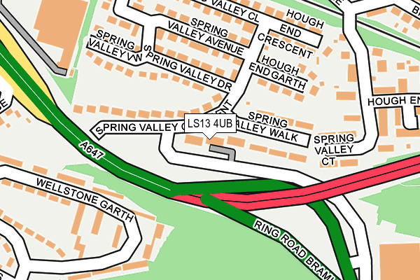 LS13 4UB map - OS OpenMap – Local (Ordnance Survey)