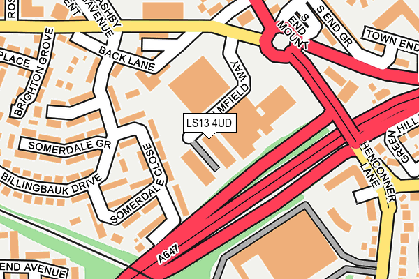 LS13 4UD map - OS OpenMap – Local (Ordnance Survey)