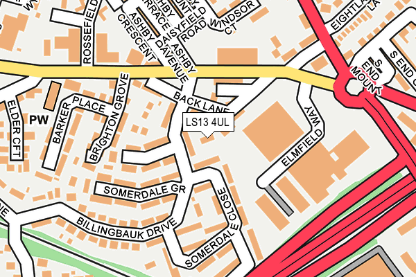 LS13 4UL map - OS OpenMap – Local (Ordnance Survey)