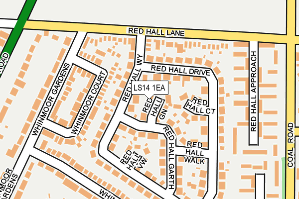 LS14 1EA map - OS OpenMap – Local (Ordnance Survey)