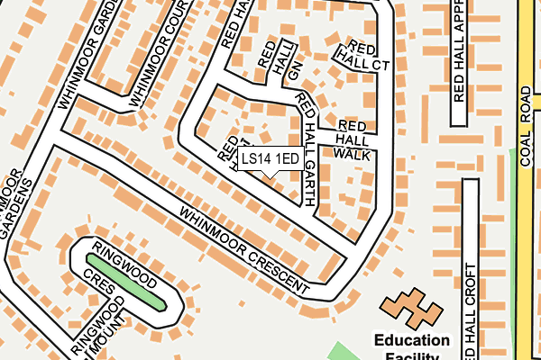 LS14 1ED map - OS OpenMap – Local (Ordnance Survey)