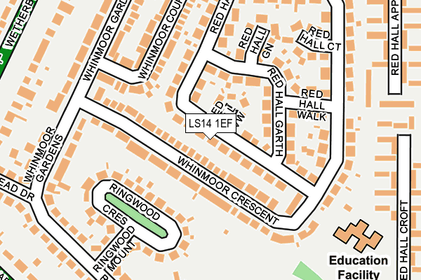 LS14 1EF map - OS OpenMap – Local (Ordnance Survey)
