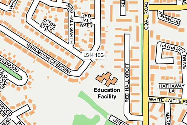 LS14 1EG map - OS OpenMap – Local (Ordnance Survey)