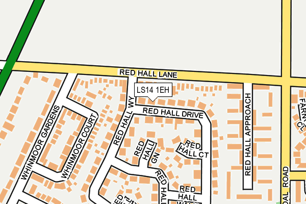 LS14 1EH map - OS OpenMap – Local (Ordnance Survey)