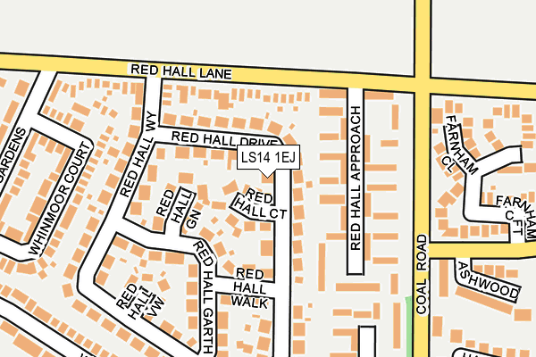 LS14 1EJ map - OS OpenMap – Local (Ordnance Survey)