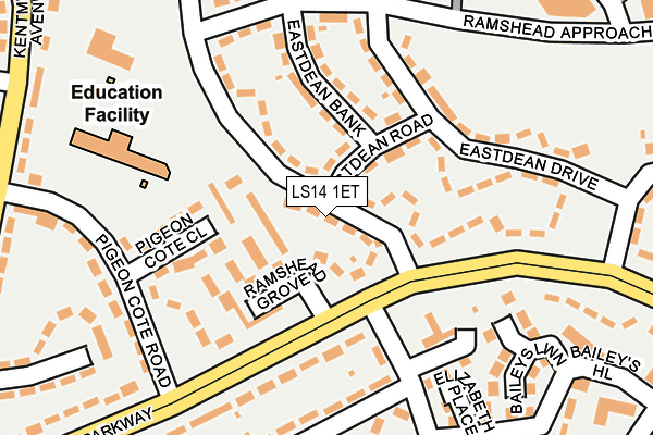 LS14 1ET map - OS OpenMap – Local (Ordnance Survey)