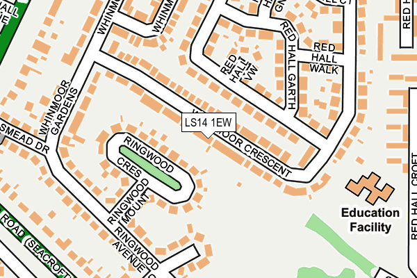 LS14 1EW map - OS OpenMap – Local (Ordnance Survey)