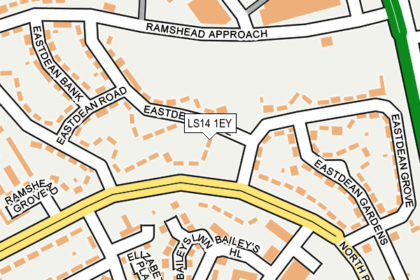 LS14 1EY map - OS OpenMap – Local (Ordnance Survey)
