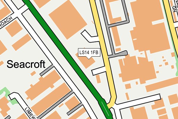 LS14 1FB map - OS OpenMap – Local (Ordnance Survey)