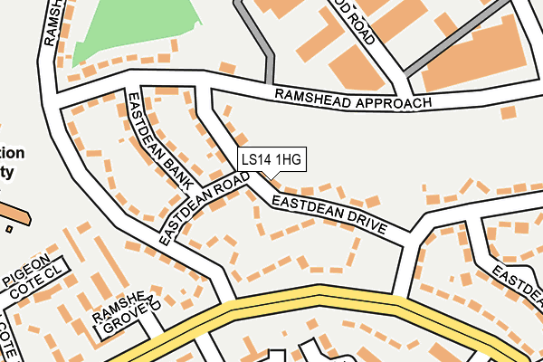 LS14 1HG map - OS OpenMap – Local (Ordnance Survey)