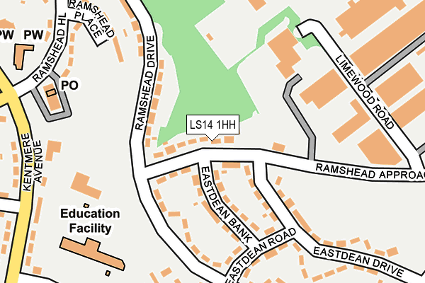 LS14 1HH map - OS OpenMap – Local (Ordnance Survey)