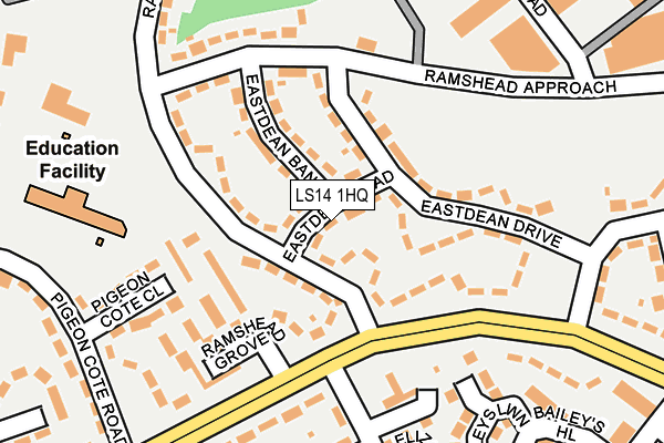LS14 1HQ map - OS OpenMap – Local (Ordnance Survey)