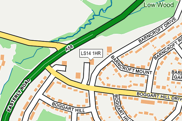 LS14 1HR map - OS OpenMap – Local (Ordnance Survey)