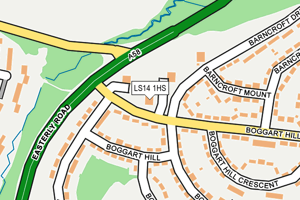 LS14 1HS map - OS OpenMap – Local (Ordnance Survey)